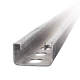 Unicanal perforado 4x2, 3000 mm, con acabado Electro Zinc