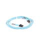Jumper de Fibra Optica Multimodo 50/125 OM3, LC-LC Duplex, OFNR (Riser), Color Aqua, 5 Metros