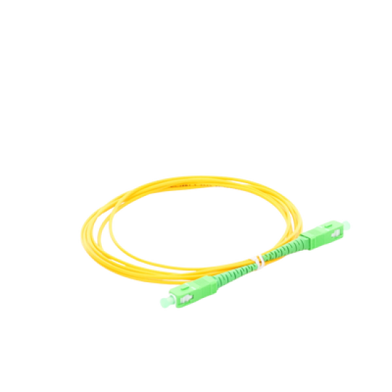 Jumper de Fibra Óptica Monomodo SC/APC SC/APC Simplex, color amarillo, 2 metros, 2mm