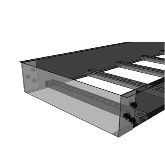 Placa de Cierre para Escalera de Aluminio / Peralte 3 1/4