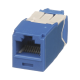 Conector Jack RJ45 Estilo TG, Mini-Com, Categoría 6A, de 8 posiciones y 8 cables, Color Azul
