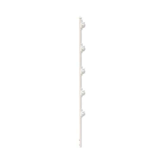 Poste con 5 Aisladores de PASO  para Cerca Electrificada. Tubo Galvanizado de 1.2m, cal. 18 de 1