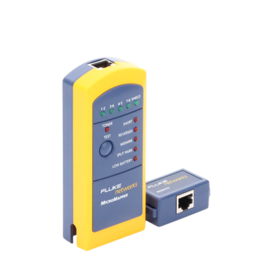 Probador de Mapa de Cableado MicroMapper™, para Verificar Rápida y Fácilmente la Integridad del Cableado de Par trenzado de Ethernet