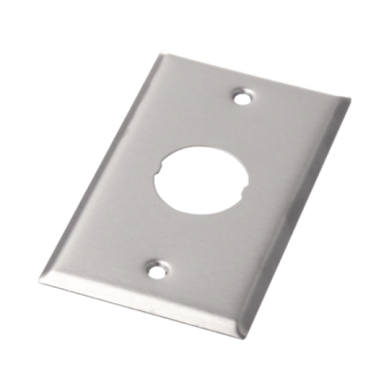 Placa de Pared IndustrialNet™, Para 1 Conector Industrial, de Acero Inoxidable