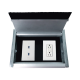 Caja universal vacía de 2 módulos para instalación en escritorio (voz, datos, vídeo, contactos eléctricos), (No incluye accesorios)