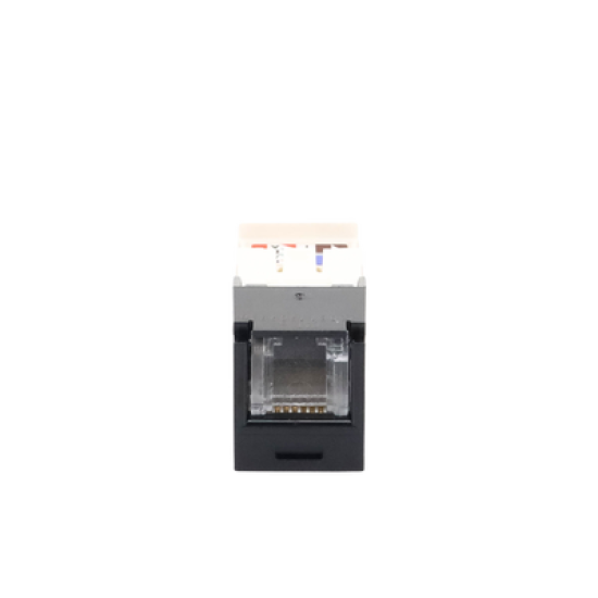 Conector Jack RJ45 Estilo TG con Ventana, Mini-Com, Categoría 6, de 8 posiciones y 8 cables, Color Negro