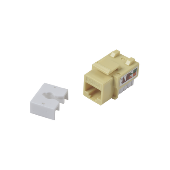 Módulo Jack Keystone Cat5e con terminación 110 (Punchdown) para faceplate - Color Amarillo