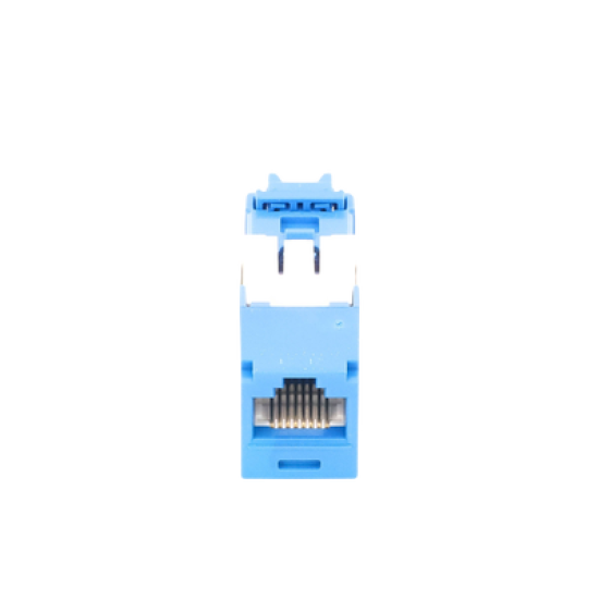 Conector Jack RJ45 Estilo TG, Mini-Com, Categoría 6A, de 8 posiciones y 8 cables, Color Azul