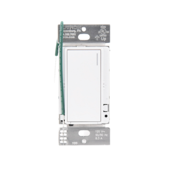 (RadioRA3) Apagador Auxiliar de pared, compañero de apagadores multilocación. Usar en 3 vías o escalera. Color blanco.