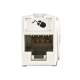Jack UltraMAX Cat6A, UTP, Montaje híbrido en Placa de Pared (Plano y Angulado), Color Blanco, Punch Down