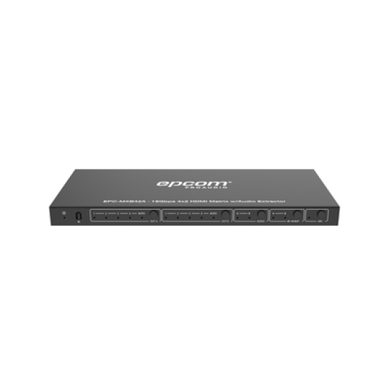 Matricial HDMI | 4x2 | 4K2K@60Hz | HDR | YCbCr 4:4:4 | EDID Auto | Extractor de Audio | Salida de audio análoga y digitalizados | HDCP 2.2 | 18 Gbps