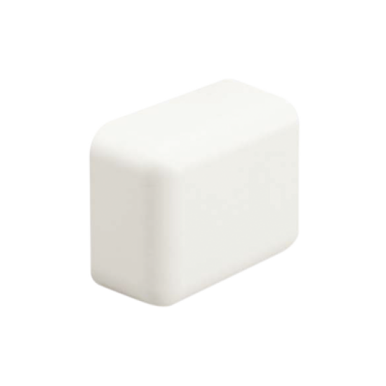 Tapa Final, para uso con canaleta LD3, material ABS, Color Blanco Mate