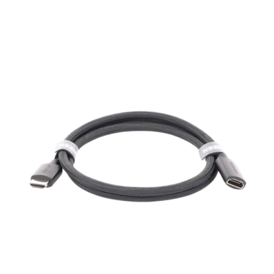 Cable de extensión HDMI 8K / 1 Metro / Macho a Hembra / HDMI 2.1 / 8K@60Hz / Núcleo de Cobre Puro 28AWG / Soporta la Conexión de hasta 3 Metros de largo en HDMI 2.1 