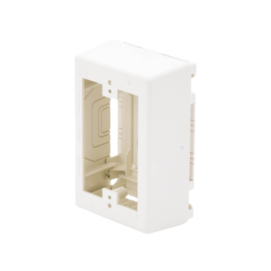 Caja de Pared Superficial, uso Universal con Placas de Pared, Con Cinta Adhesiva, Color Blanco Mate