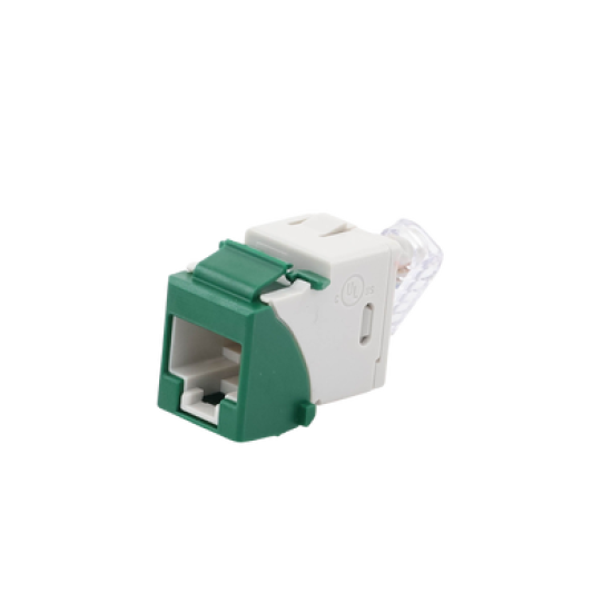 Jack UltraMAX Cat6, UTP, Tipo Keystone, Color Verde, Punch Down