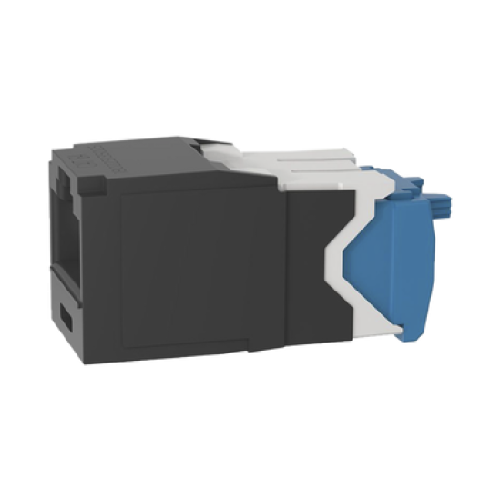 Conector Jack RJ45 Estilo TG, Mini-Com, Categoría 6A, de 8 posiciones y 8 cables, Color Negro
