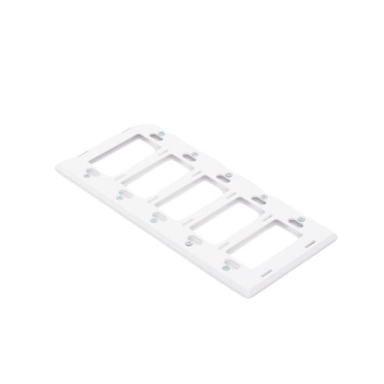 Placa de pared 5 espacios, para atenuador (dimmer), switch ó control remoto PICO inalámbrico