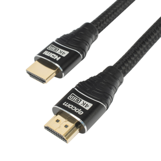 Cable HDMI de 1.8m | Alta Definición | Longitud | Version 2.0 | Alta velocidad 18Gbps | 4K@60Hz | Conectores Chapados en Oro | Tipo Redondo 