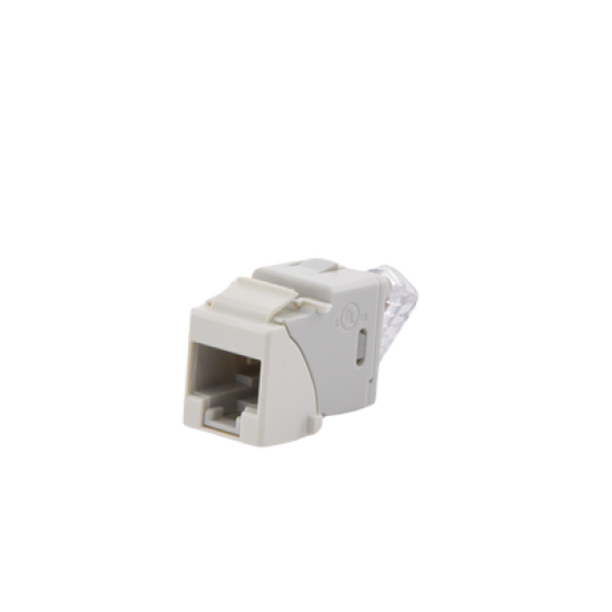 Jack UltraMAX Cat6, UTP, Tipo Keystone, Color Blanco, Punch Down