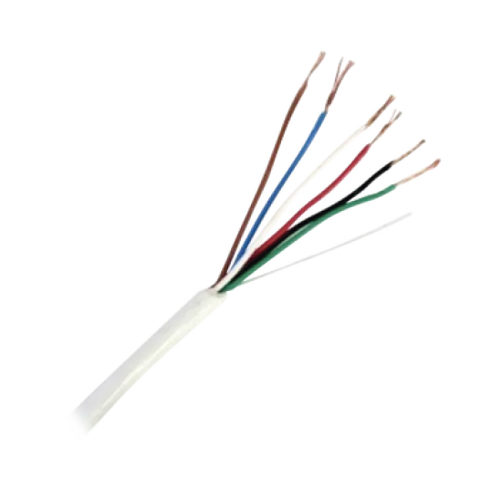 Bobina de Cable de 152 Metros de 6 x 20 AWG / BLINDADO / Color BLANCO / Aplicaciones en Control de Acceso, Audio e Instrumentación