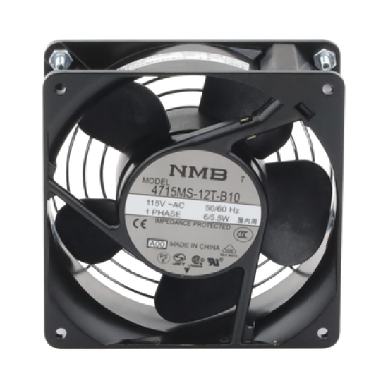 Ventilador Axial Compacto, de 4 Pulgadas, 49 CFM, 115 Vca, De Acero, Color Negro
