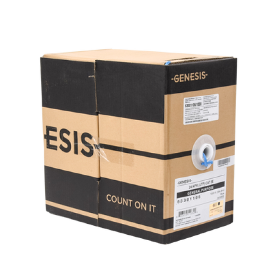 Bobina de Cable de 305 Metros UTP Cat5e / Color Azul / UL, CM, Probado a 350 Mhz / Para Aplicaciones de CCTV, Redes de datos, IP Megapixel, Control RS485