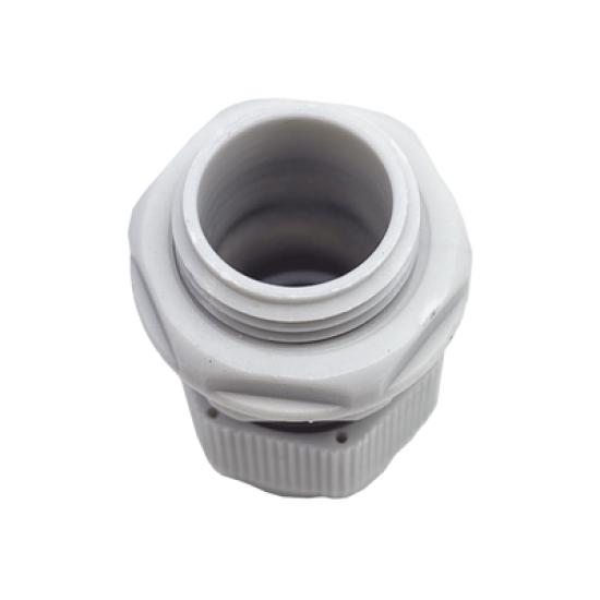 Conector Plástico Blanco Tipo Glándula para Rosca NPT 1/2