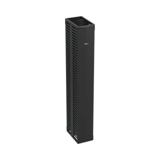 Organizador Vertical PatchRunner™, Doble (Frontal y Posterior), Para Rack Abierto de 45 Unidades, 12in de Ancho, Color Negro