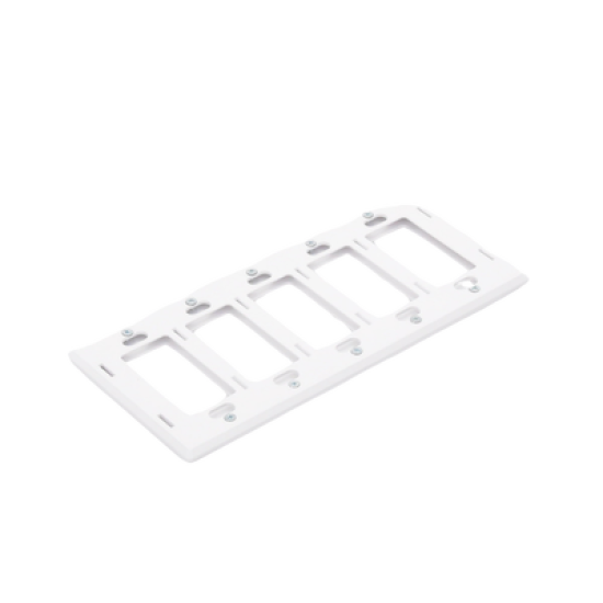 Placa de pared 5 espacios, para atenuador (dimmer), switch ó control remoto PICO inalámbrico