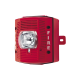 Bocina con Lámpara Estroboscópica para Exterior, con Configuración Estroboscópica Seleccionable, Color Rojo