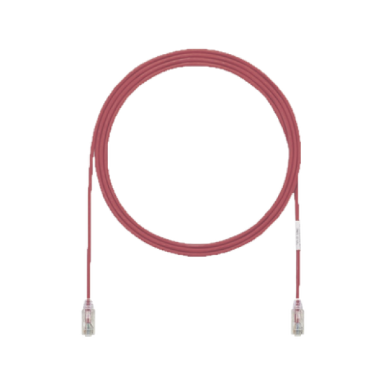 Cable de Parcheo UTP Cat6A, CM/LSZH, Diámetro Reducido (28AWG), Color Rojo, 3ft