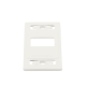 Placa de pared modular MAX, de 3 salidas, color blanco, version bulk (Sin Empaque Individual)