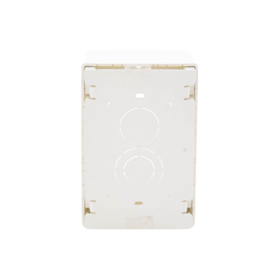 Caja de Pared Superficial, uso Universal con Placas de Pared, Con Cinta Adhesiva, Color Blanco Mate