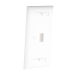 Placa de pared de 1 puerto, Keystone, con espacio para etiqueta, Color Blanco 