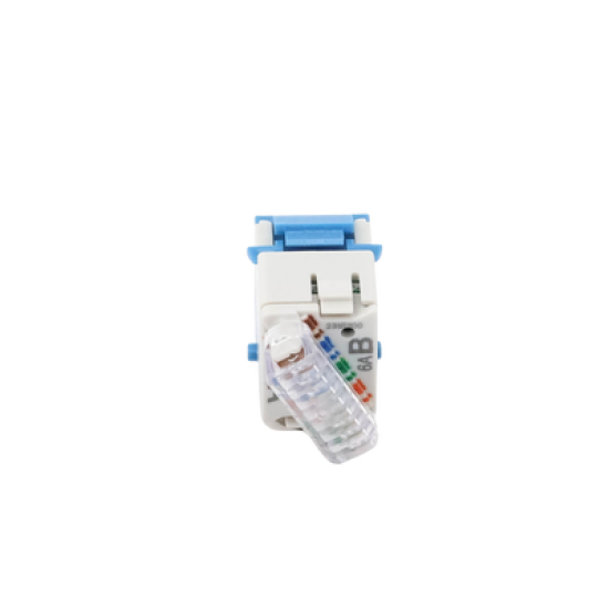 Jack UltraMAX Cat6A, UTP, Tipo Keystone, Color Azul, Punch Down