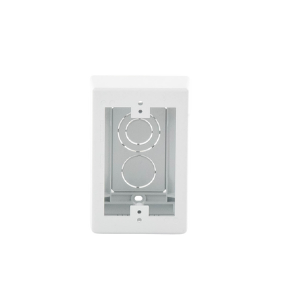 Caja de Pared Superficial, uso Universal con Placas de Pared, Con Cinta Adhesiva, Color Blanco