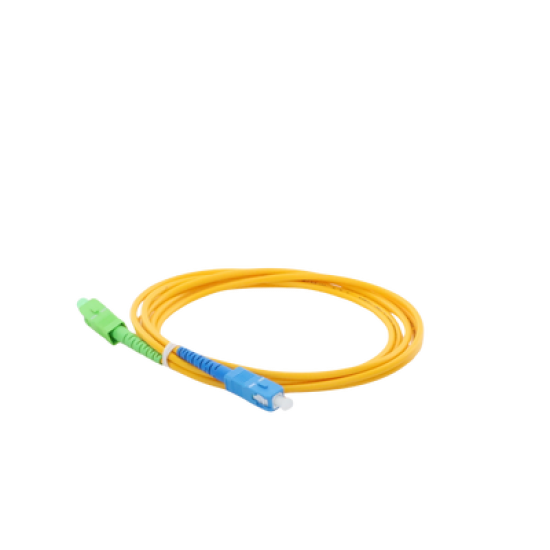 Jumper de Fibra Óptica Monomodo SC/APC-SC/UPC Simplex de 2 metros, 3mm