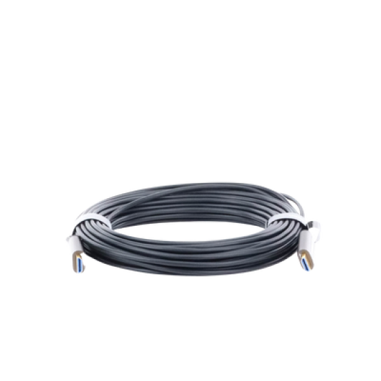 Cable HDMI de 15 Metros por Fibra Óptica 4K@60Hz | Fibra de 4 núcleos + Cobre estañado de 7 núcleos | Compatible con HDMI 2.0 | Alta velocidad 18 Gbps | 3D | HDR | Carcasa de  Zinc | Premium | 2 Años de Garantía.