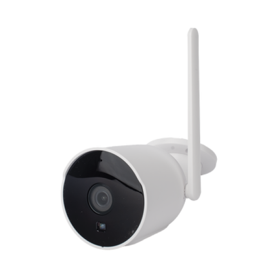 CAMARA BALA IP 2MP| WIFI | AUDIO DE 2 VIAS| ALMACENAMIENTO EN MICROSD| LENTE DE 4MM | ANGULO DE APERTURA 90 GRADOS IP65