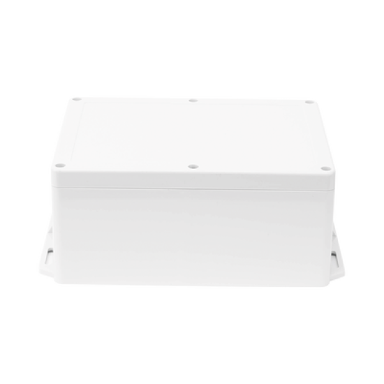 Gabinete Plástico para Exterior (IP65) de 160 x 220 x 100 mm Cierre por Tornillos Metálicos. Tiene Orejas para instalación a muro.