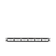 Panel de Parcheo Modular Mini-Com (Sin Conectores), Plano, Sin Blindaje, Con Etiqueta y Cubierta, de 24 puertos, 1UR