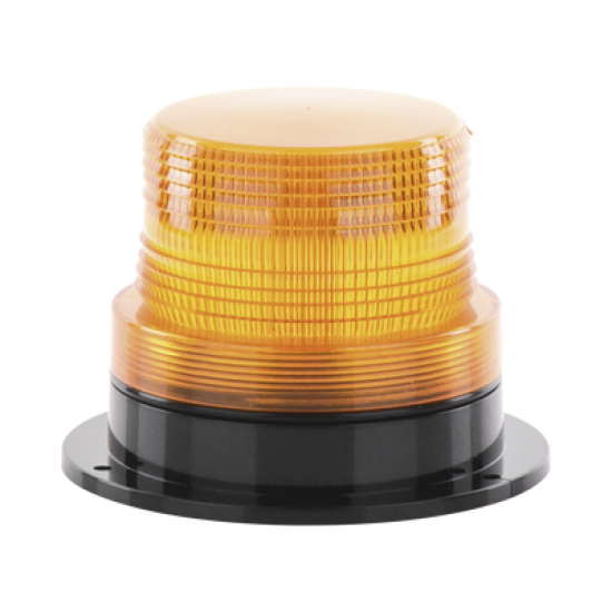 Burbuja Brillante de Larga Vida Útil, con 8 LEDs Color Ambar, Domo Ambar, 110 Vca