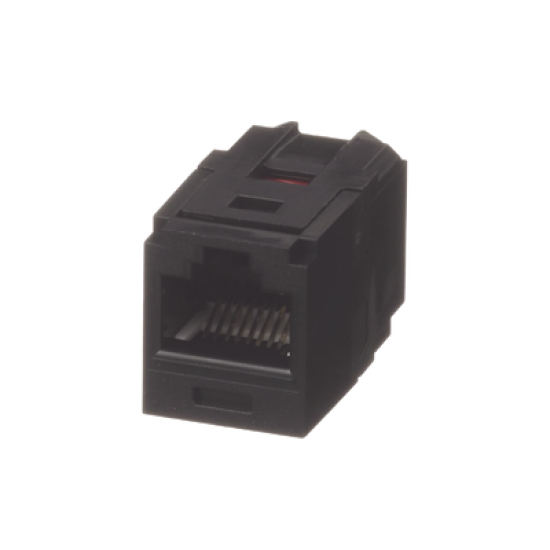 Módulo Acoplador RJ45 a RJ45, Mini-Com, Categoría 6, Color Negro