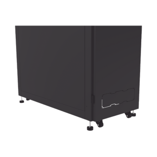 Gabinete Profesional para Telecomunicaciones de 45UR, 1200 mm Profundidad, Incluye 2 Organizadores Verticales de 45 Unidades de Rack, Se envía el Gabinete Armado.