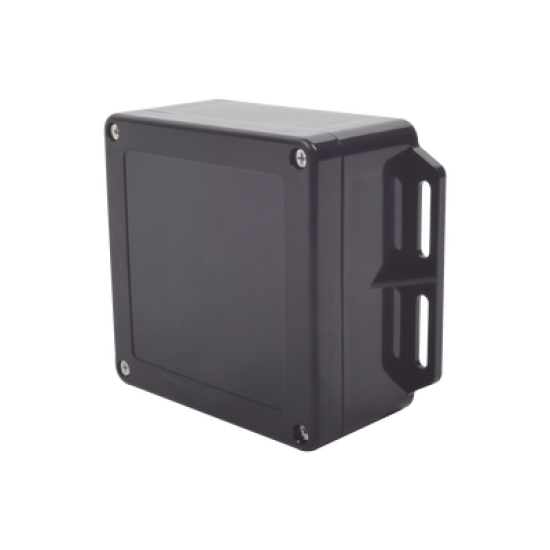 Gabinete Plástico Negro para Exterior (IP65) de 120 x 120 x 60 mm Cierre por Tornillos. 