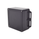 Gabinete Plástico Negro para Exterior (IP65) de 120 x 120 x 60 mm Cierre por Tornillos. 