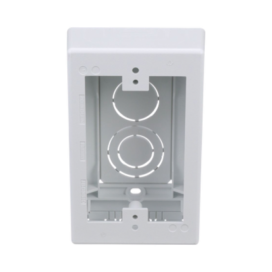 Caja de Pared Superficial, uso Universal con Placas de Pared, Con Cinta Adhesiva, Color Blanco