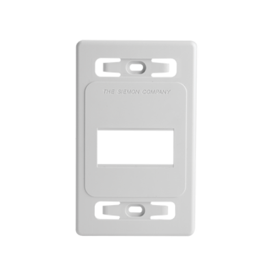 Placa de pared modular MAX, de 3 salidas, color blanco, version bulk (Sin Empaque Individual)