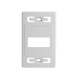 Placa de pared modular MAX, de 3 salidas, color blanco, version bulk (Sin Empaque Individual)