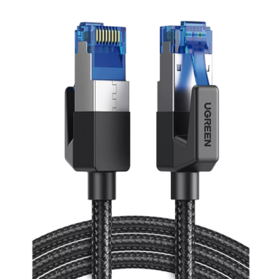 Cable Ethernet Cat8 CLASSâ… F/FTP Redondo con Malla de Nylon 5 Metros